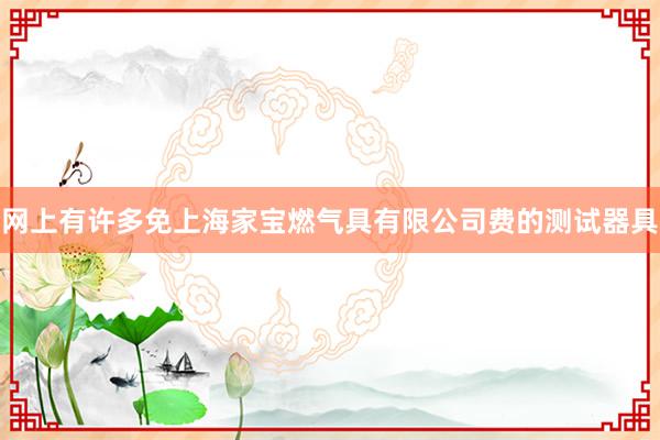 网上有许多免上海家宝燃气具有限公司费的测试器具
